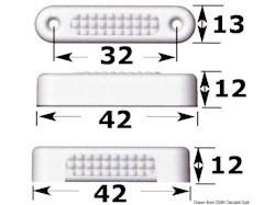Luce cortesia blu 1 W verticale